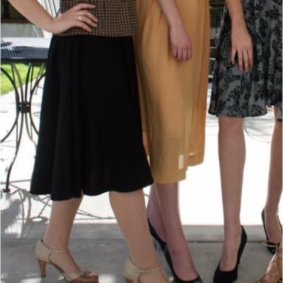 Black Rock Steady Rockabilly 1950’s Style A-Line Circle Skirt, high-waist, Small - Picture 2 of 11